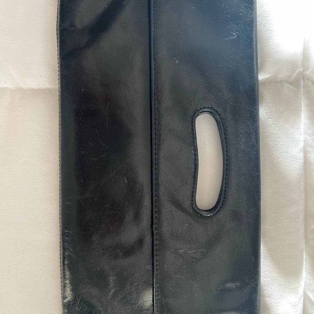 HOBO Black Leather Evening Bag